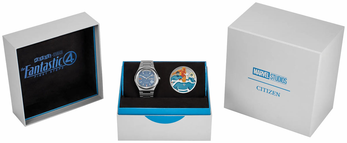 Citizen Essential - The Fantastic 4: First Steps Blue Dial Super Titanium Bracelet AW0131-66W