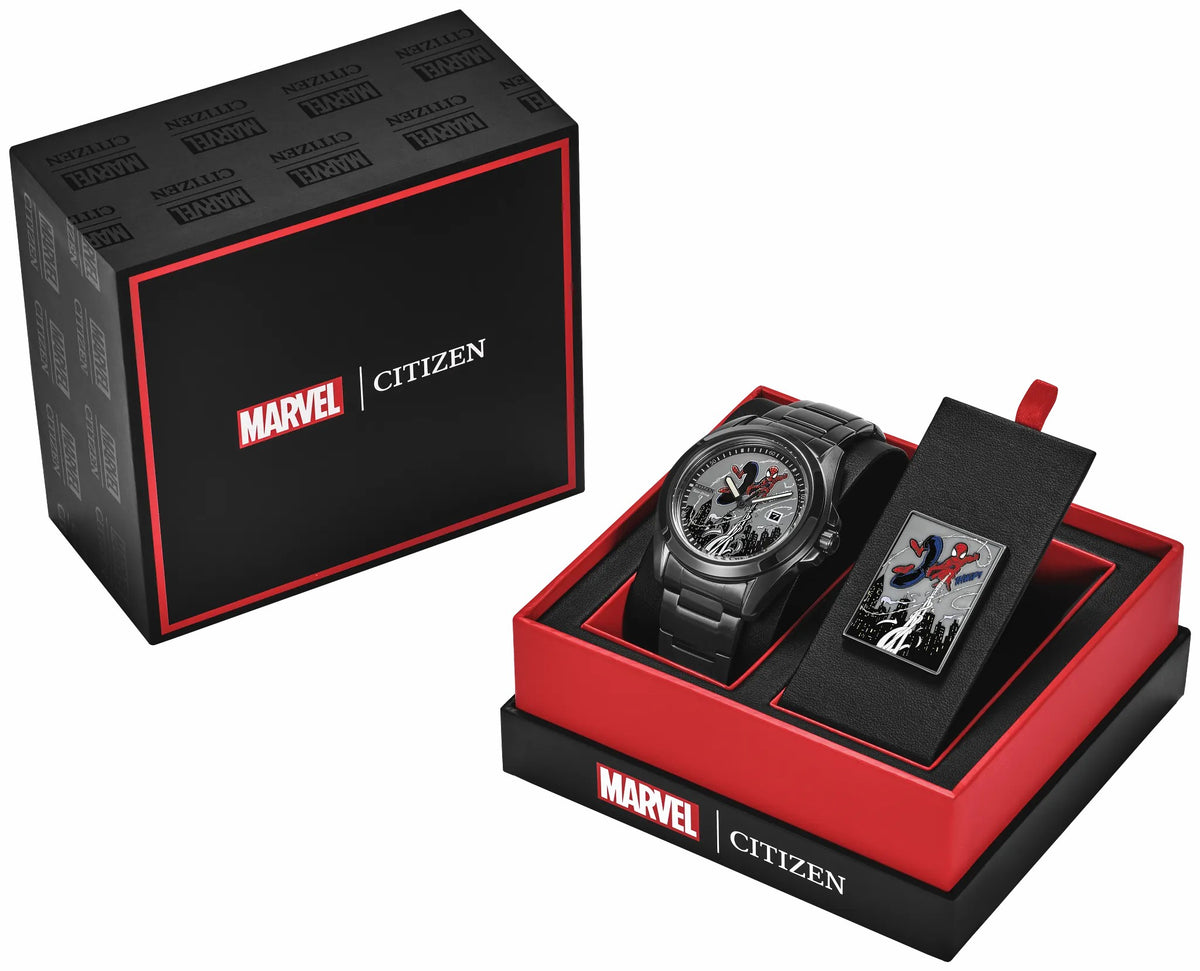 Citizen Trending - Spider-Man Swings Gray Dial Stainless Steel Bracelet AW1437-61W