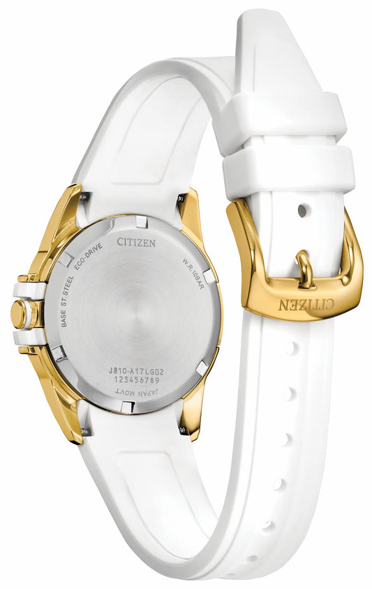 Citizen Discount - Veya Silver-Tone Dial Silicone Strap FE1262-03A