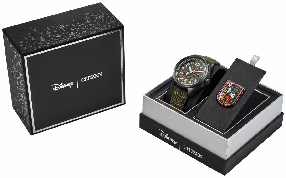 Citizen Hot Sale - Alpine Mickey Mouse Green Dial CORDURA® Strap AW0148-47W