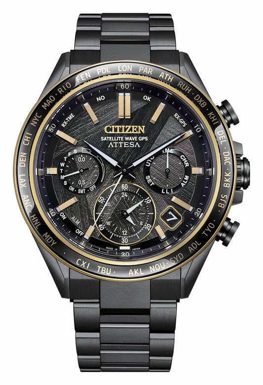 Citizen Hot Sale - ATTESA LIGHT in BLACK Black Dial Super Titanium with DLC Coating Bracelet CC4078-51E