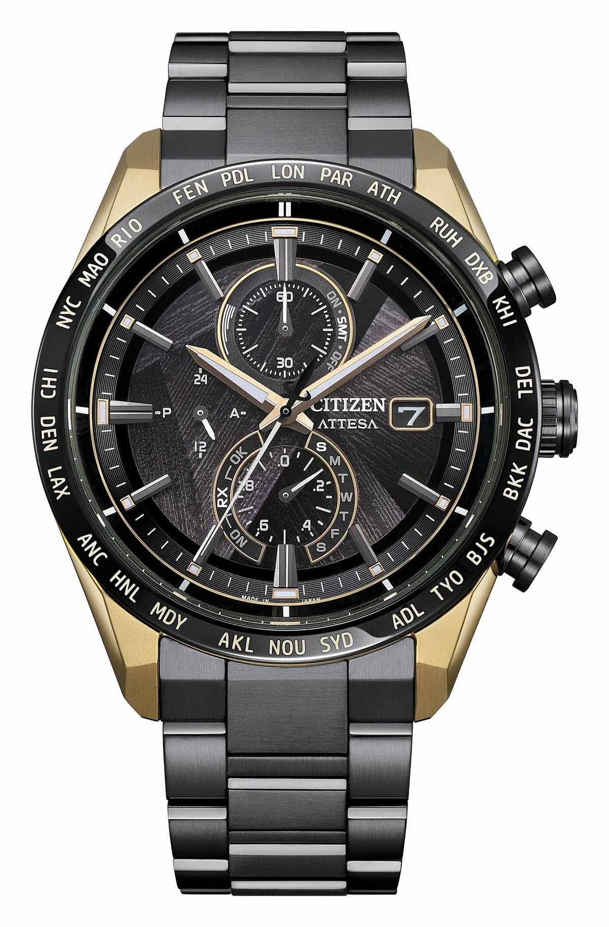 Citizen Recommended - ATTESA LIGHT in BLACK Black Dial Super Titanium with DLC Coating Bracelet AT8384-58E