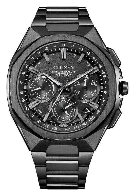 Citizen Sale - ATTESA Gray Dial Super Titanium with DLC Coating Bracelet CC4105-69E