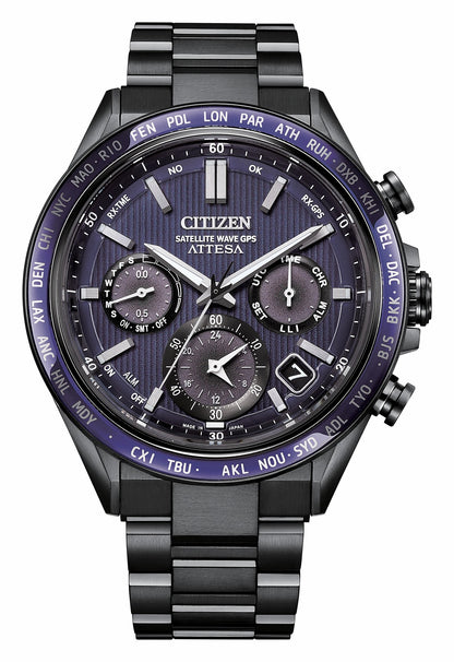 Citizen Recommended - ATTESA Blue Dial Super Titanium with DLC Coating Bracelet CC4059-64L