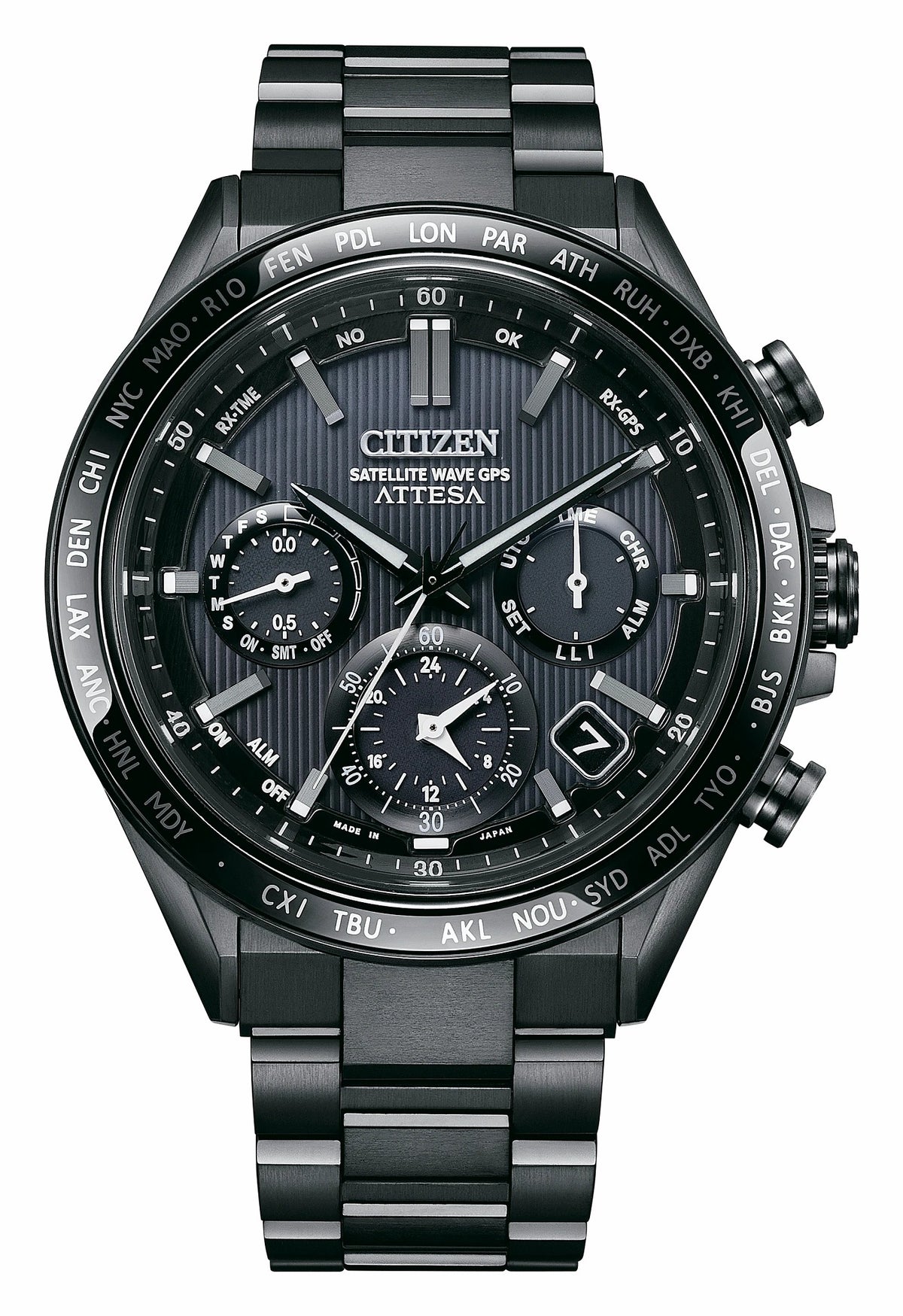 Citizen Trusted - ATTESA Black Dial Super Titanium with DLC Coating Bracelet CC4055-65E