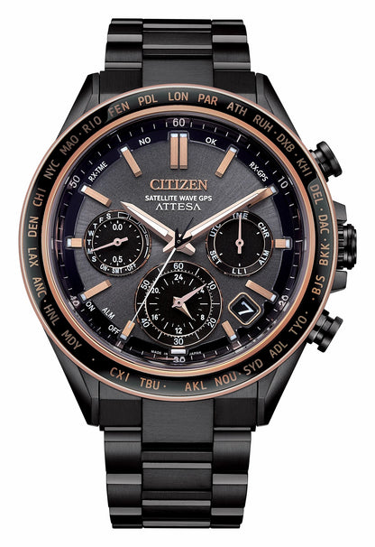 Citizen Customer Favorite - ATTESA Brown Dial Super Titanium with DLC Coating Bracelet CC4074-61W