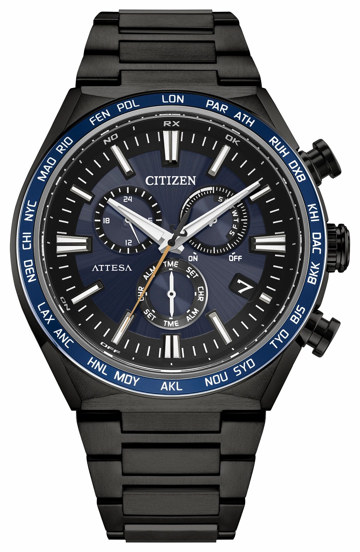 Citizen Recommended - ATTESA Blue Dial Super Titanium with DLC Coating Bracelet CB5967-66L