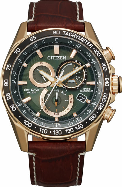 Citizen New - PCAT Green Dial Leather Strap CB5919-00X