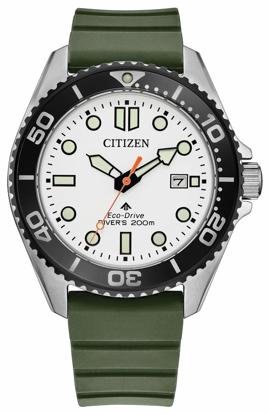 Citizen Special Offer - Promaster Dive White Dial Polyurethane Strap BN0265-00A