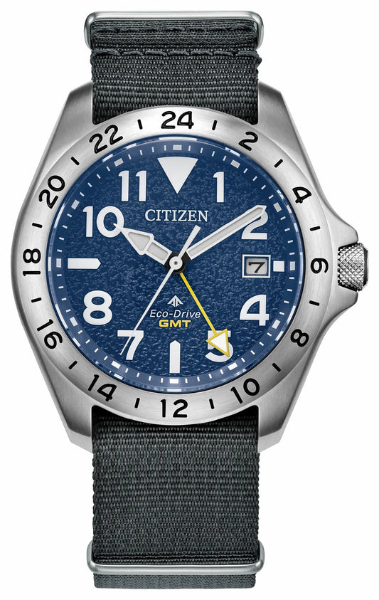 Citizen New - Promaster Land GMT Navy Dial Nylon Strap BJ7150-09L