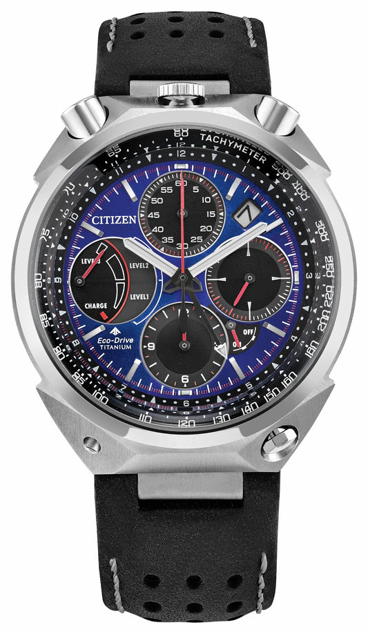 Citizen Quality - Promaster Tsuno Chrono Racer Blue Dial Leather Strap AV0088-01L