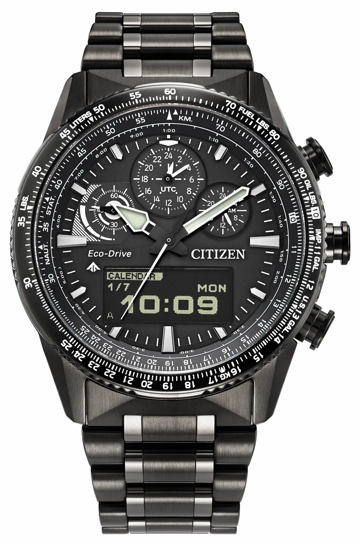 Citizen Deals - Promaster Skyhawk U830 Black Dial Stainless Steel Bracelet JV2005-58E