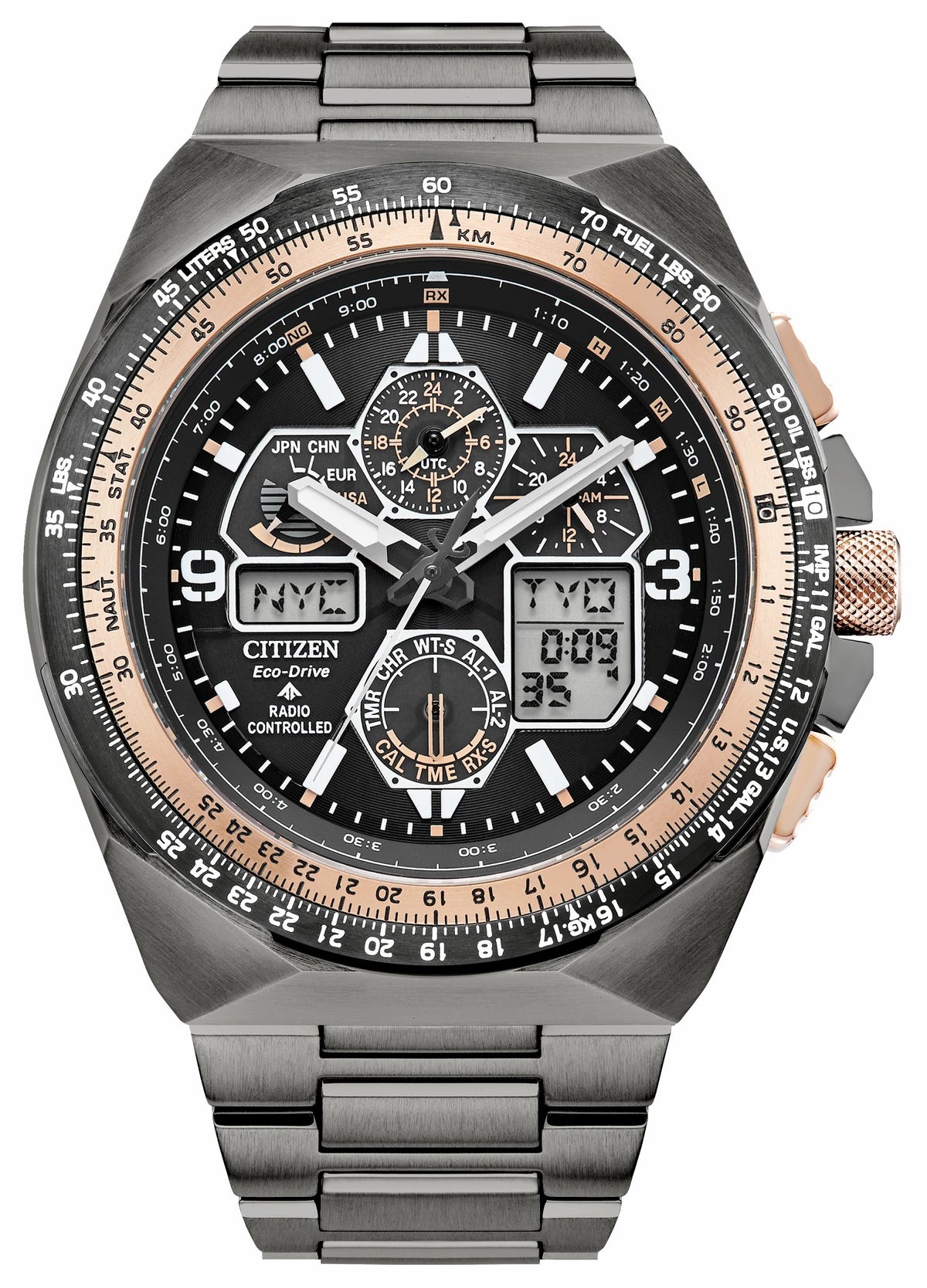 Citizen Essential - Promaster Skyhawk A-T Black Dial Stainless Steel Bracelet JY8146-54E