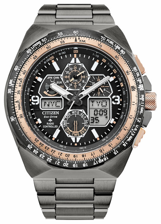 Citizen Essential - Promaster Skyhawk A-T Black Dial Stainless Steel Bracelet JY8146-54E