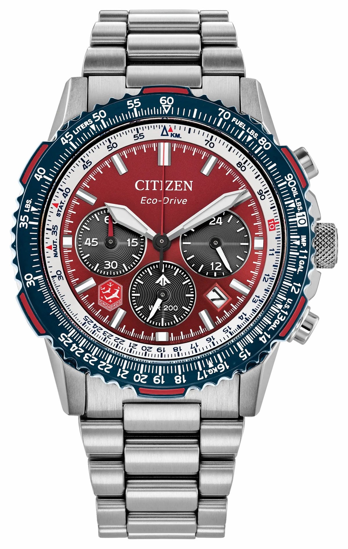 Citizen Exclusive - Promaster Navihawk Red Dial Stainless Steel Bracelet CA4668-51X