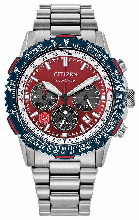 Citizen Exclusive - Promaster Navihawk Red Dial Stainless Steel Bracelet CA4668-51X