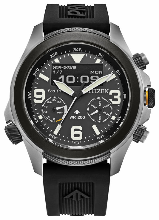 Citizen Customer Favorite - Promaster Land U822 Black Dial Polyurethane Strap JV1007-07E