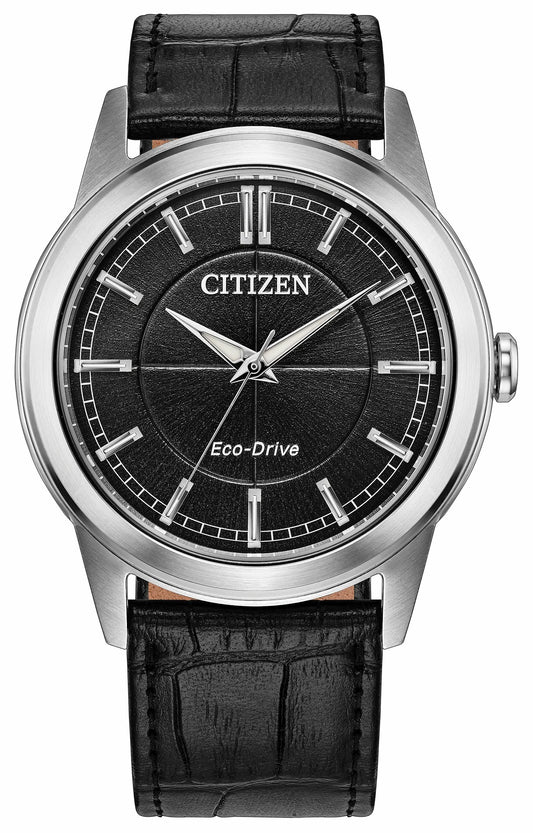 Citizen Best Price - Rolan Black Dial Leather Strap AW2110-06E