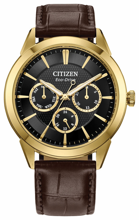 Citizen Everyday - Rolan Black Dial Leather Strap BU2112-06E