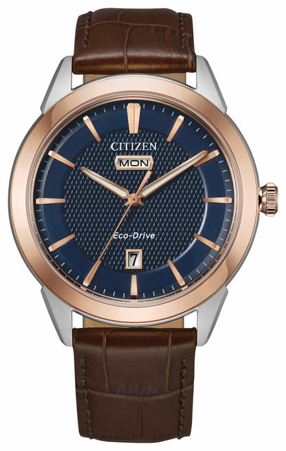 Citizen Signature - Rolan Navy Dial Leather Strap AW0096-06L