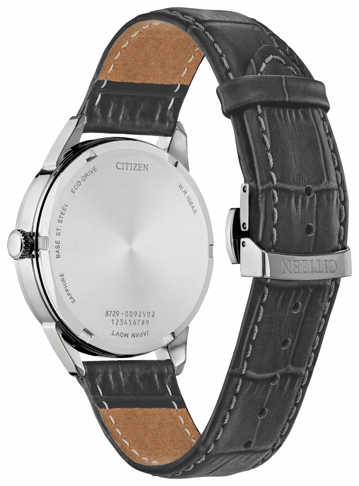 Citizen Discount - Rolan Silver-Tone Dial Leather Strap BU2110-01A