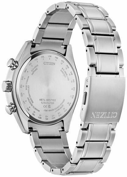 Citizen Sale - Tsuki-yomi A-T Gray Dial Super Titanium Bracelet BY1010-57H