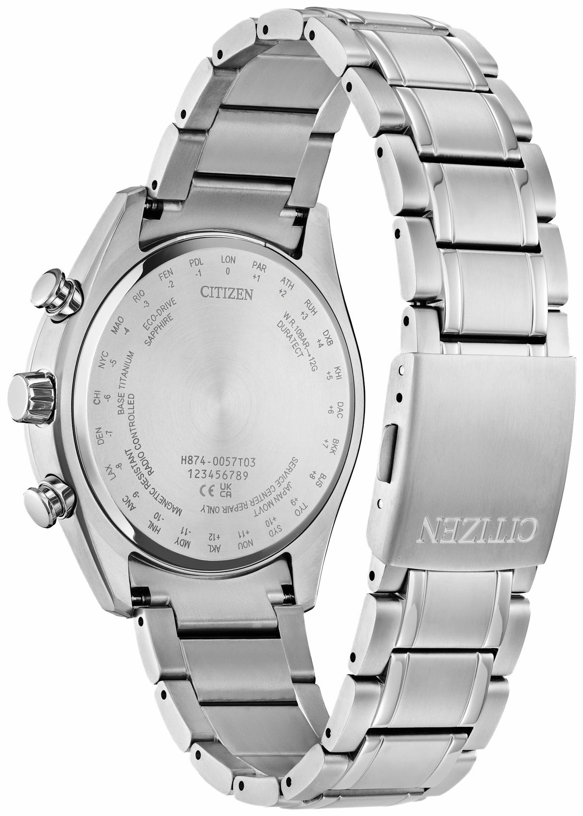 Citizen Deals - Tsuki-yomi A-T Blue Dial Super Titanium Bracelet BY1010-57L