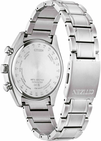Citizen Smart Buy - Tsuki-yomi A-T Green Dial Super Titanium Bracelet BY1010-57X