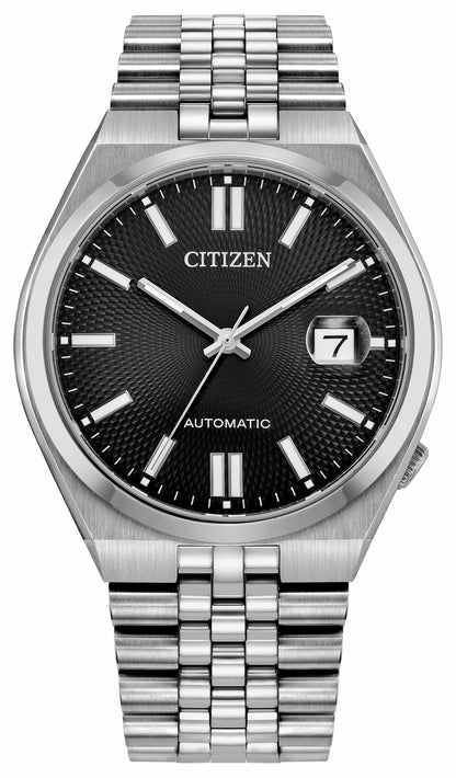 Citizen Popular - TSUYOSA 60 Black Dial Stainless Steel Bracelet NK0020-55E