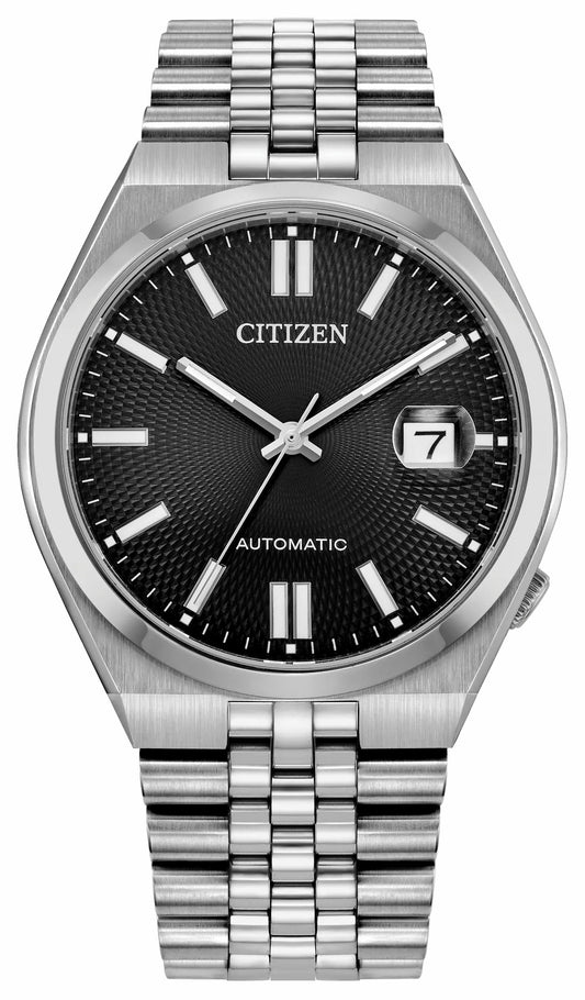 Citizen Popular - TSUYOSA 60 Black Dial Stainless Steel Bracelet NK0020-55E