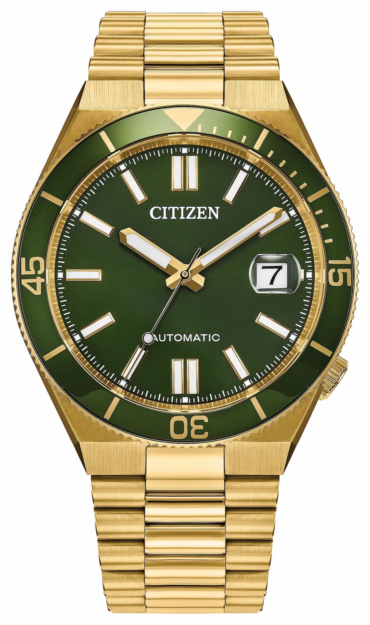 Citizen Best Seller - TSUYOSA Shore Green Dial Stainless Steel Bracelet NJ0232-53X