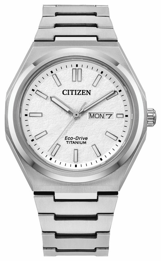 Citizen Value - Zenshin Three-hand White Dial Super Titanium Bracelet AW0130-85A