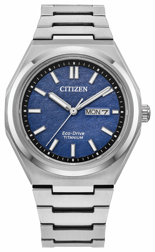Citizen Essential - Zenshin Three-hand Blue Dial Super Titanium Bracelet AW0130-85L