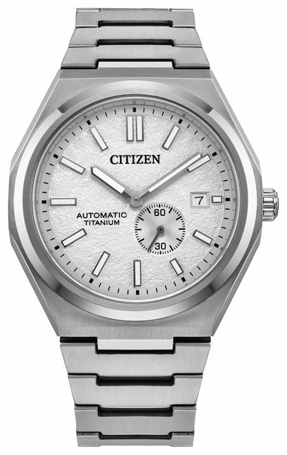 Citizen Deals - Zenshin Mechanical White Dial Super Titanium Bracelet NJ0180-80A