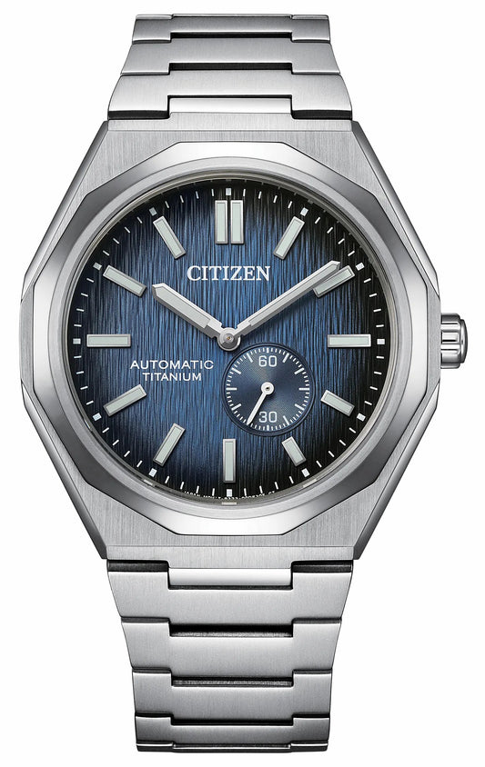 Citizen Hot Sale - Zenshin 60 Mechanical Blue Dial Super Titanium Bracelet NK5020-58M