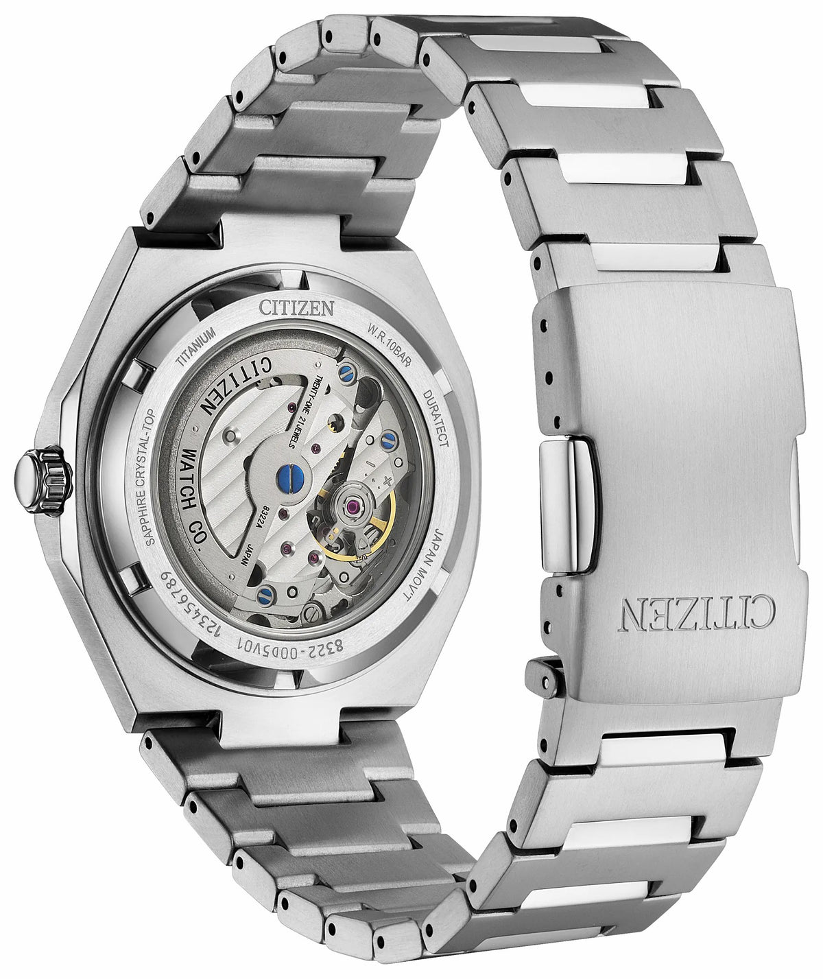 Citizen Hot Sale - Zenshin 60 Mechanical Blue Dial Super Titanium Bracelet NK5020-58M