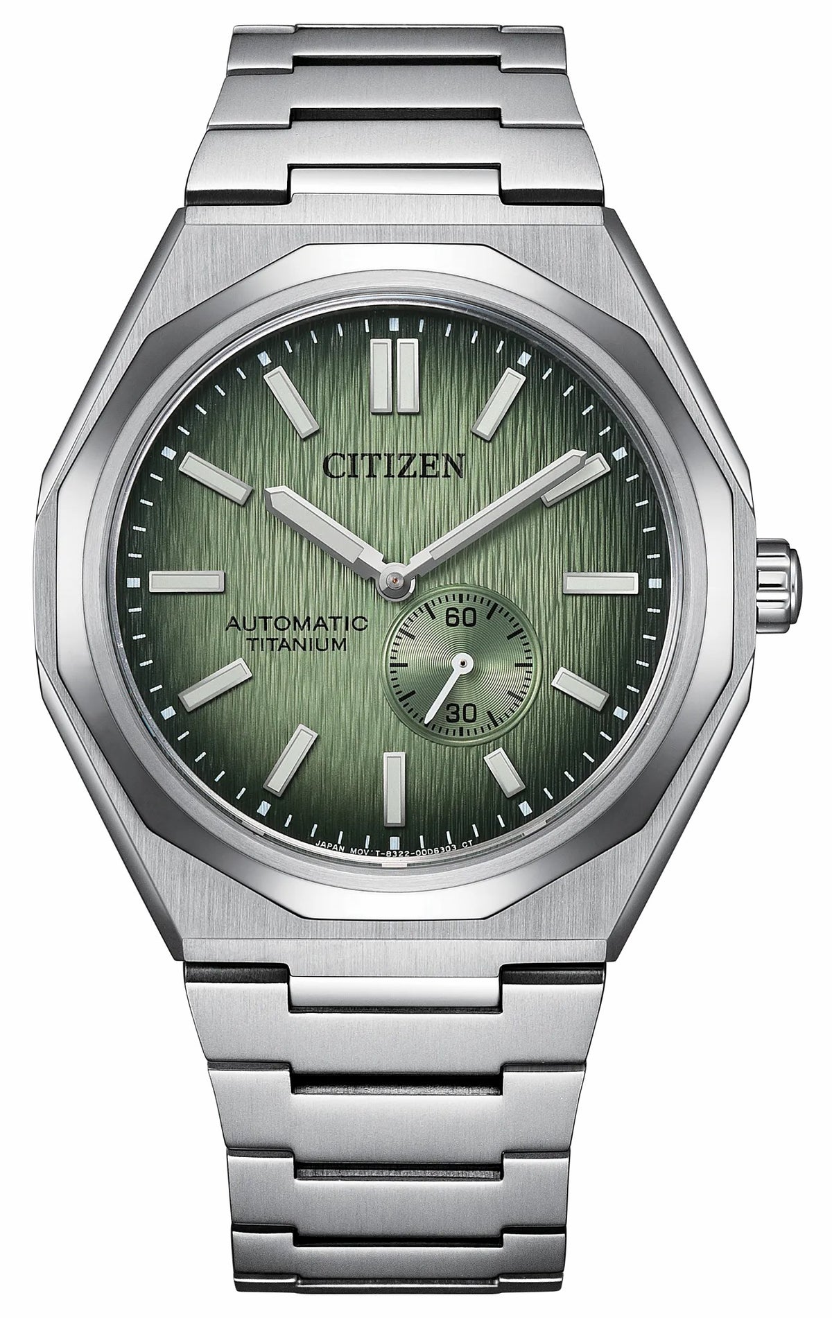 Citizen Popular - Zenshin 60 Mechanical Green Dial Super Titanium Bracelet NK5020-58X