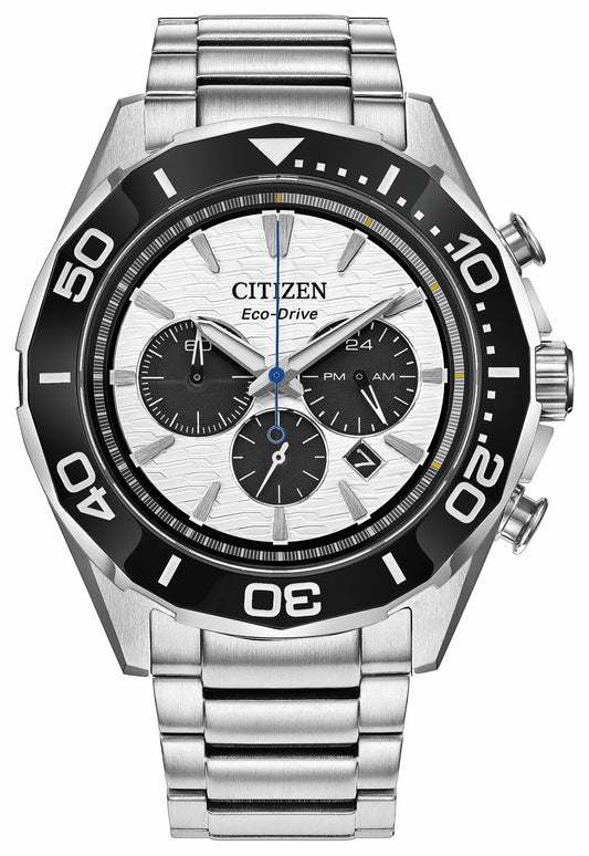 Citizen New - Endeavor Chrono White Dial Stainless Steel Bracelet CA4730-59A
