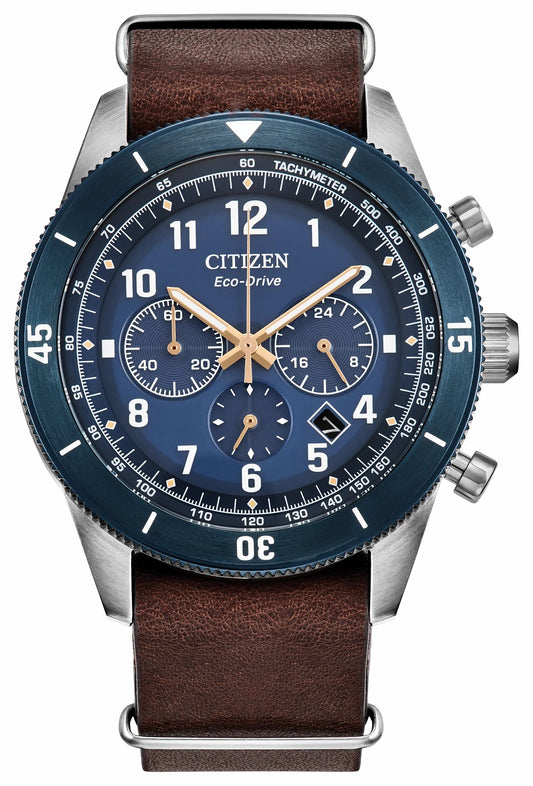 Citizen Everyday - Terra Force Blue Dial Leather Strap CA4747-05L