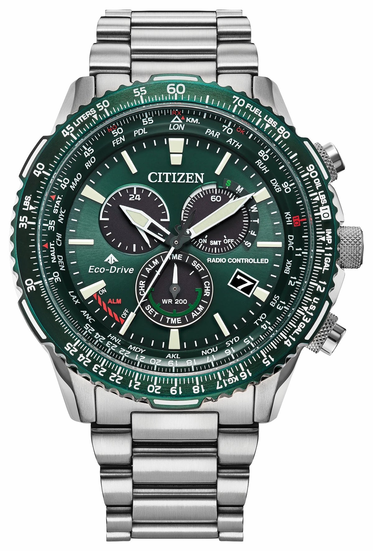 Citizen Discount - Promaster Air A-T Green Dial Stainless Steel Bracelet CB5004-59W