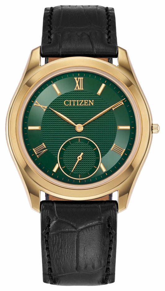 Citizen Exclusive - Eco-Drive One Green Dial Crocodile Strap AQ5022-02W