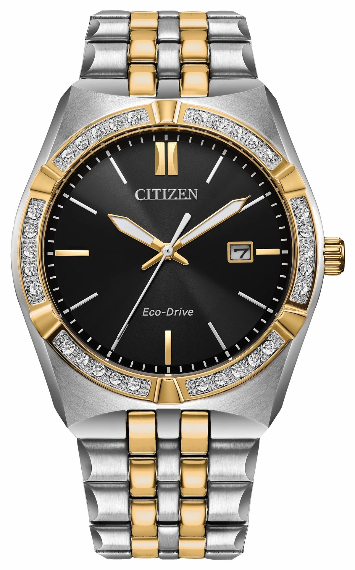 Citizen Popular - Corso Diamond Black Dial Stainless Steel Bracelet BM7644-51E