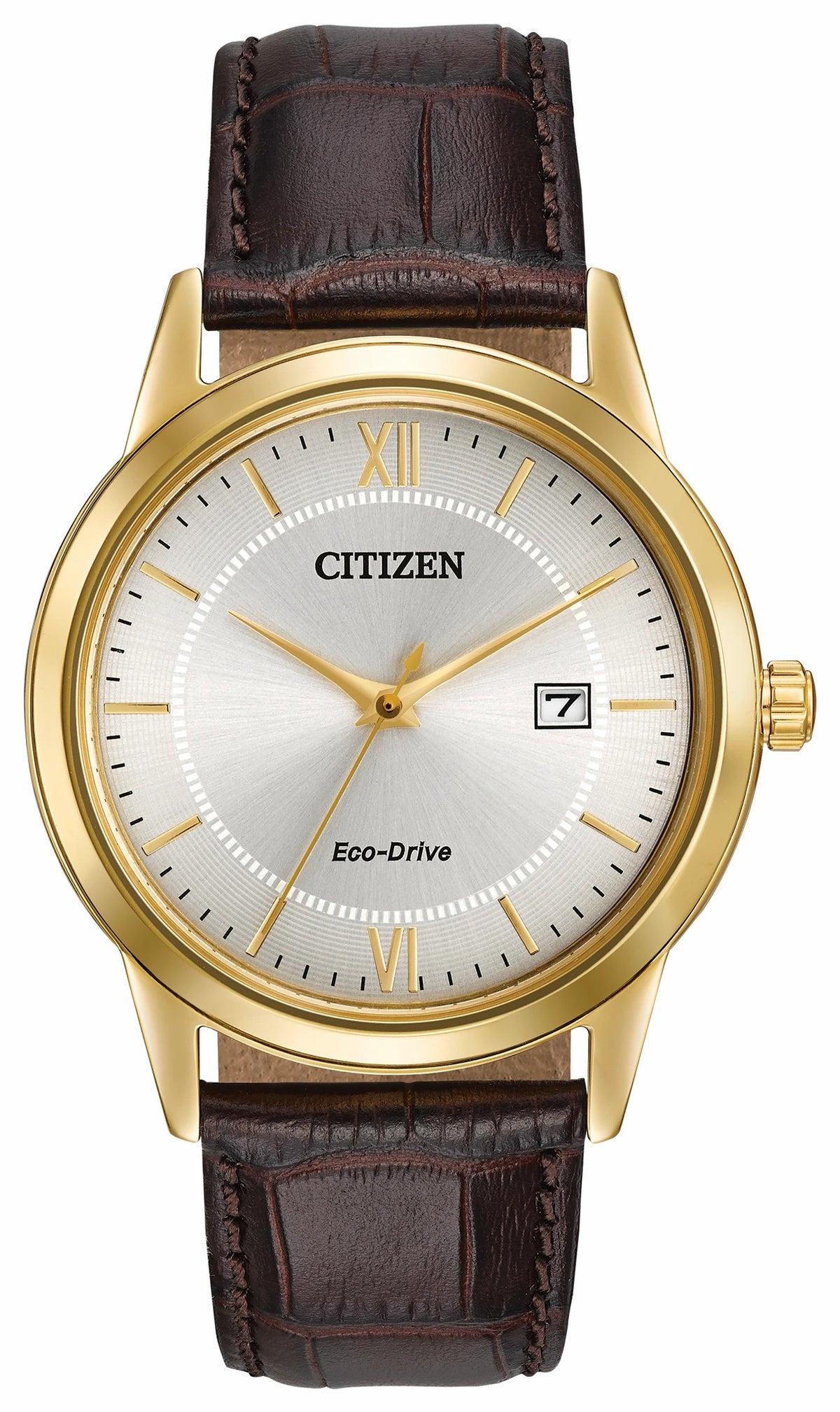 Citizen Featured - Corso - Men's Eco-Drive AW1232-04A Dark Brown Strap Watch