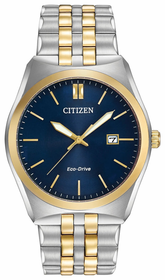 Citizen Exclusive - Corso - Men's Eco-Drive BM7334-58L Two Tone Blue Dial Watch