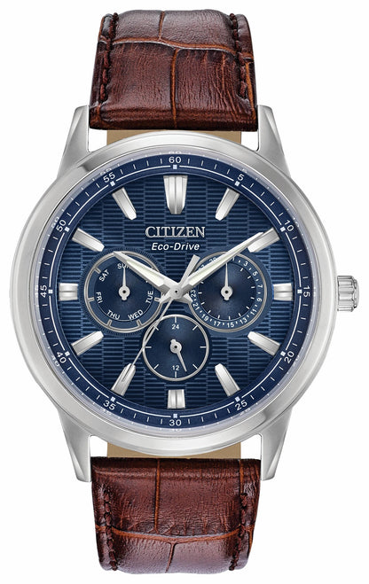 Citizen Featured - Corso - Men's Eco-Drive BU2070-12L Leather Strap Watch