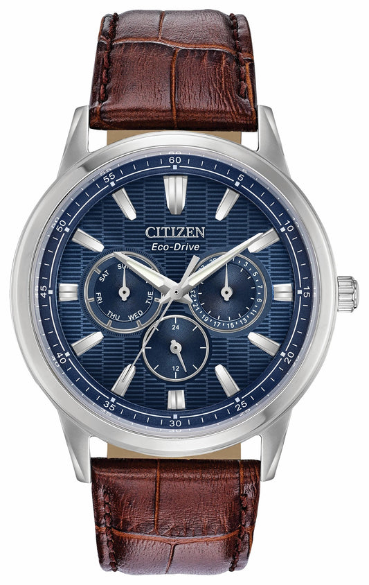 Citizen Featured - Corso - Men's Eco-Drive BU2070-12L Leather Strap Watch