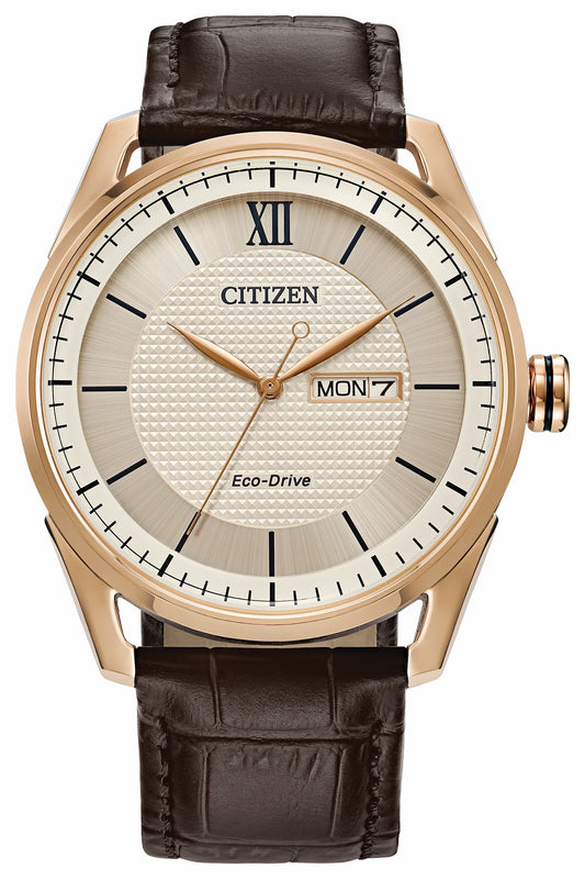 Citizen Best Seller - Classic Ivory Dial Leather Strap AW0082-01A