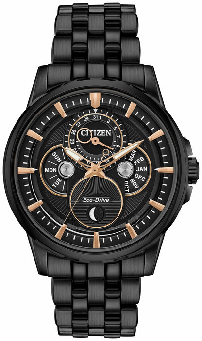 Citizen Recommended - Citizen Calendrier Moonphase Men's Eco-Drive Black Watch