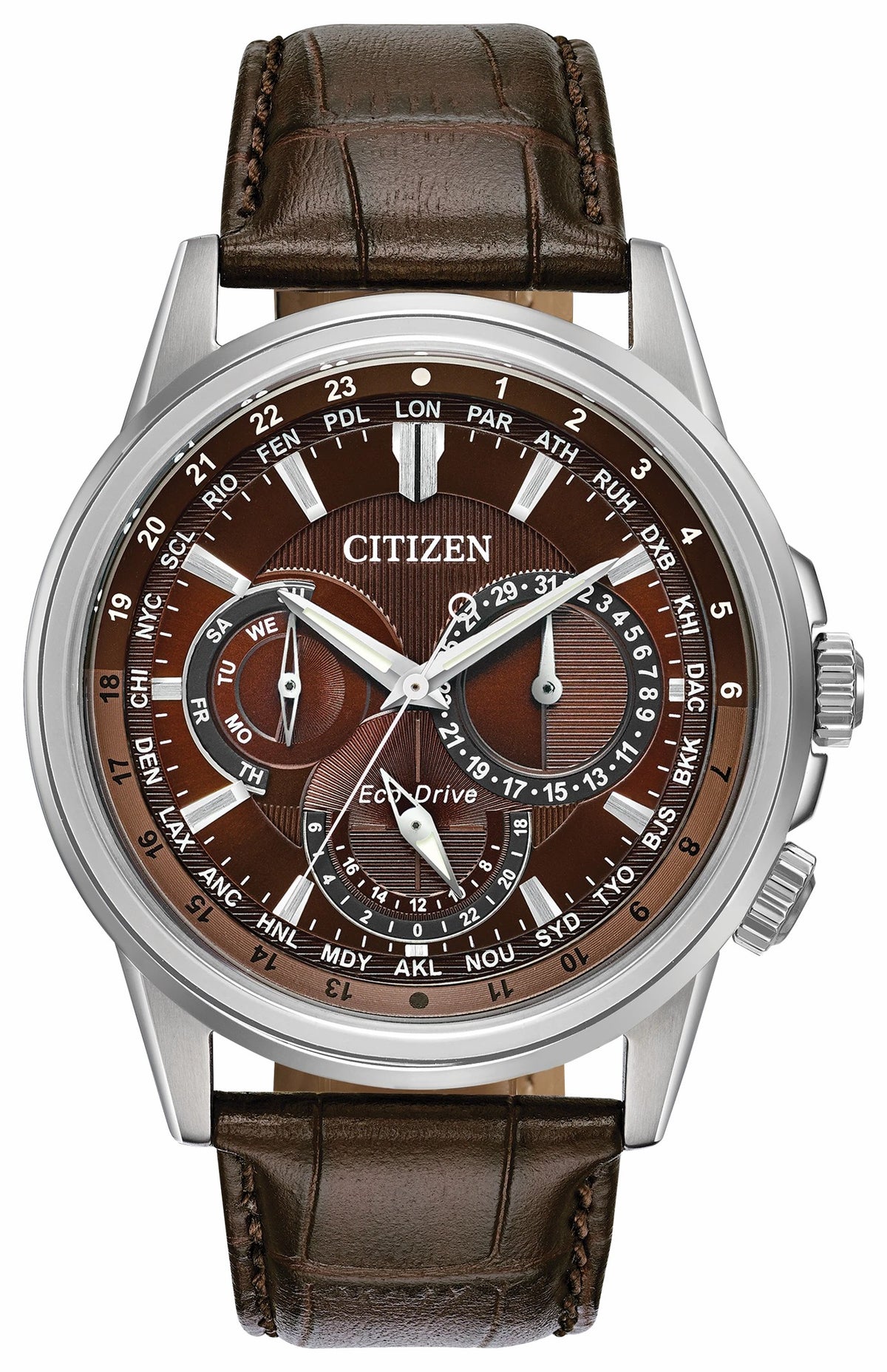 Citizen Latest - Calendrier - Men's Eco-Drive BU2020-29X Brown Leather Watch