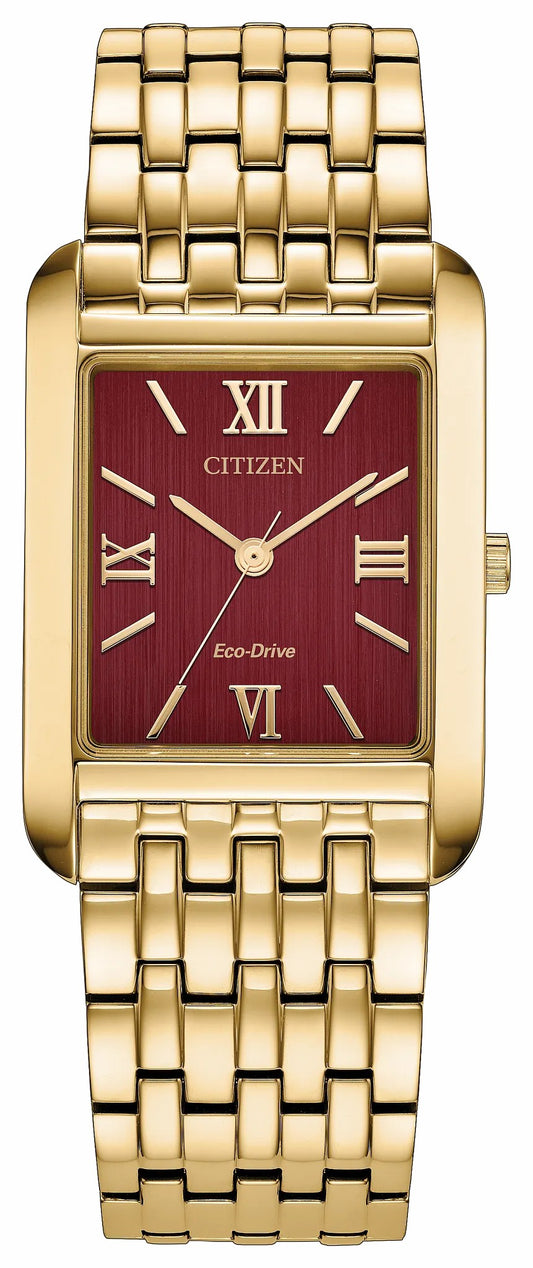 Citizen New - Addysen Red Dial Stainless Steel Bracelet BJ6572-54X